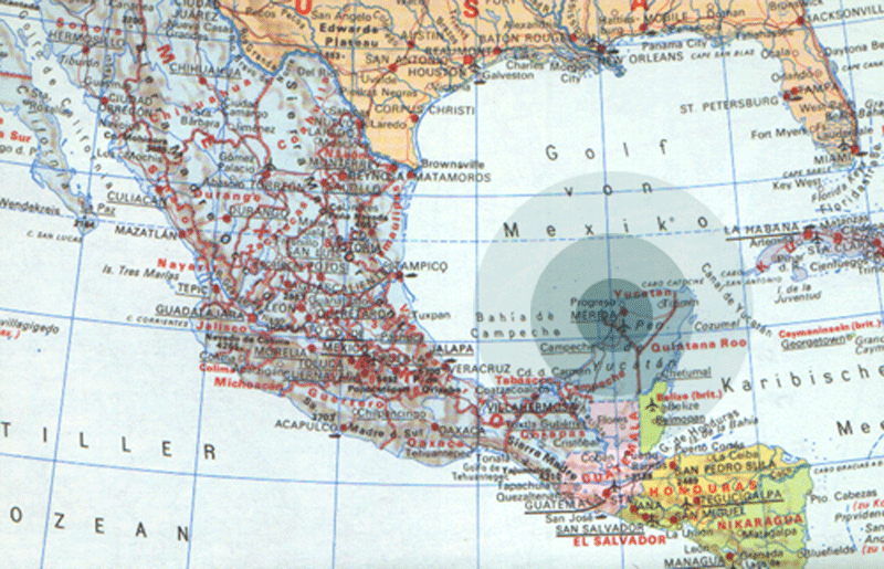 Karte Golf von Mexico